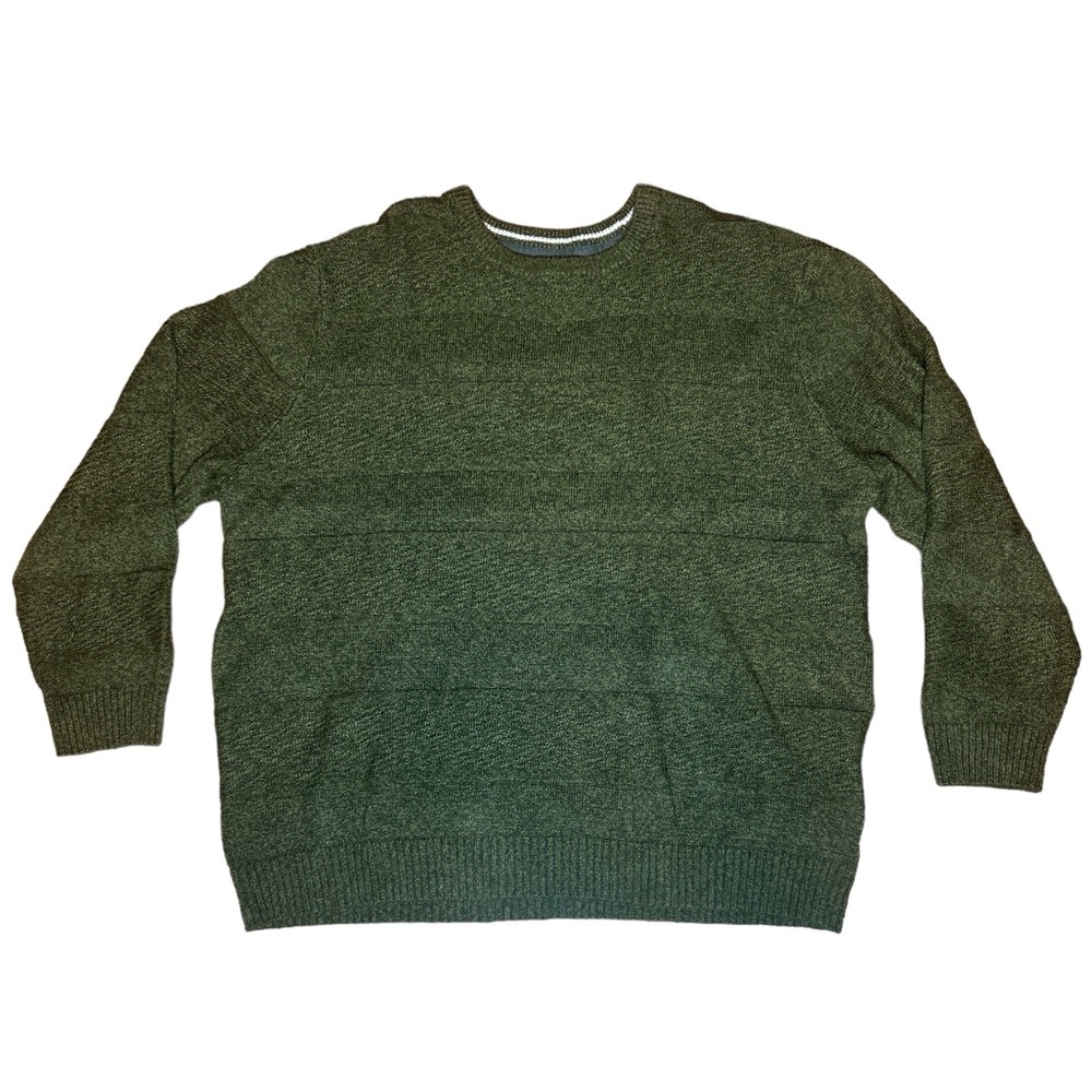 Even Tide Men's Crew Neck Long Sleeve Forest Green Sweater Size 3XL